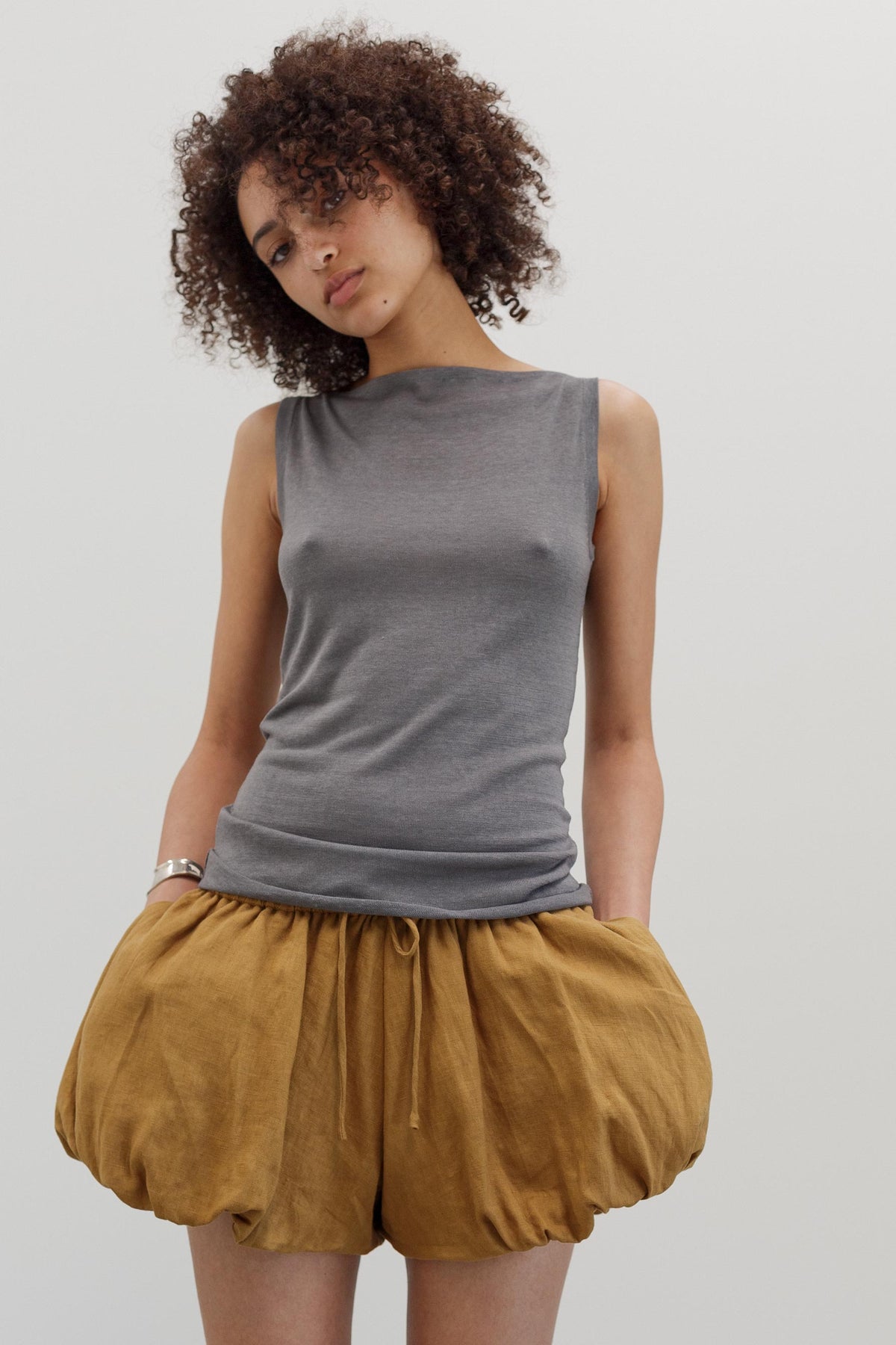 Onure Silk Top - Sterling