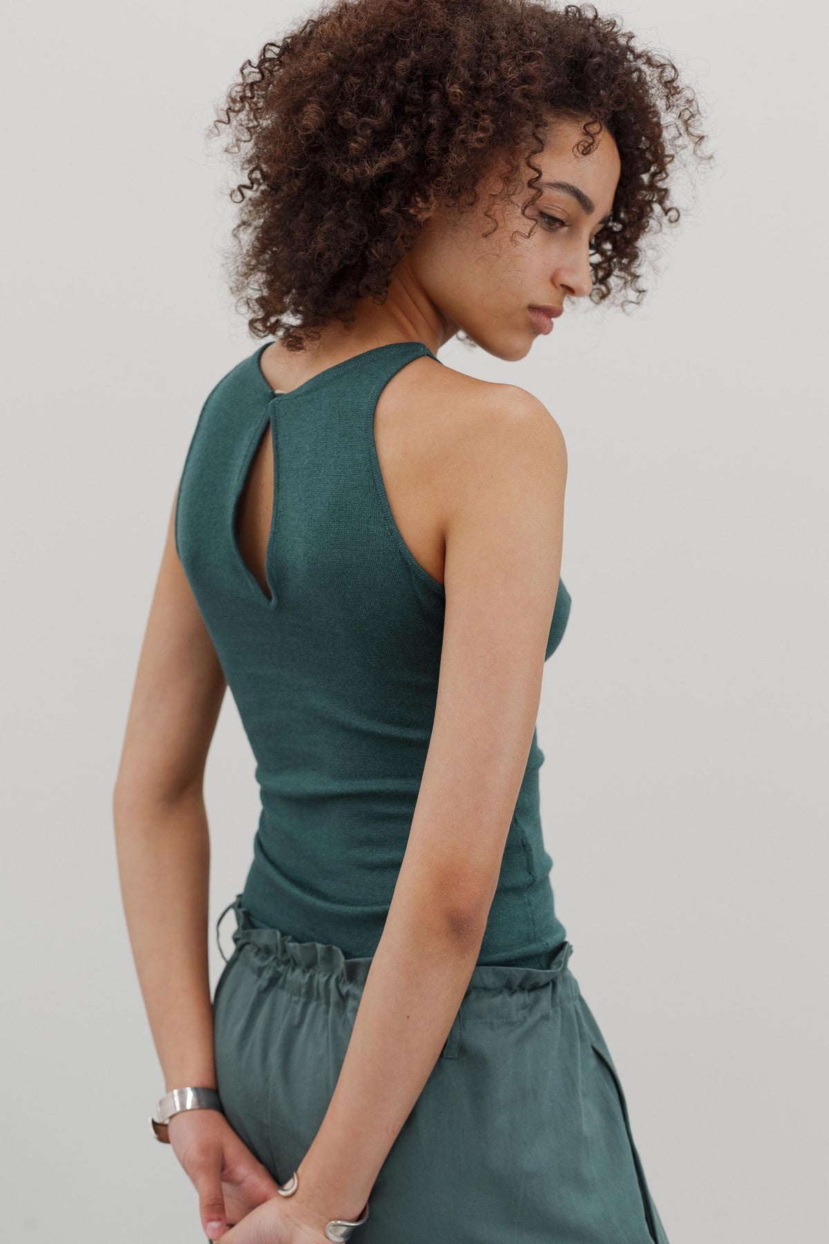 Belladonna Silk Cashmere Top - Aqualume