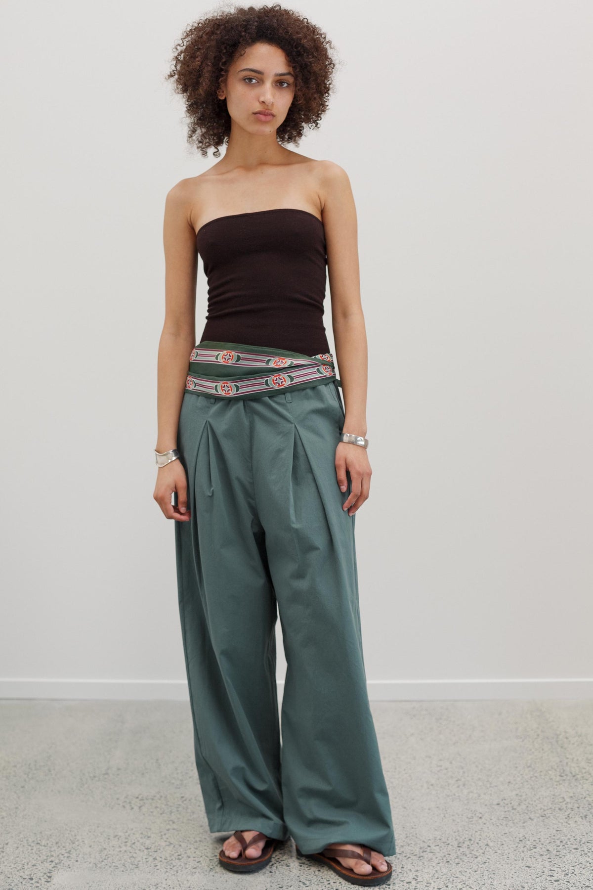 Jaker Cotton Pants - Deep Eucalyptus