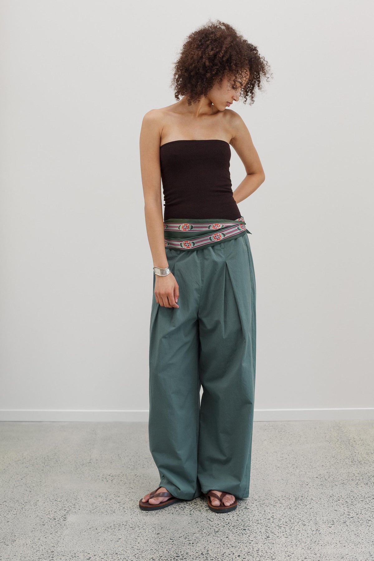 Jaker Cotton Pants - Deep Eucalyptus