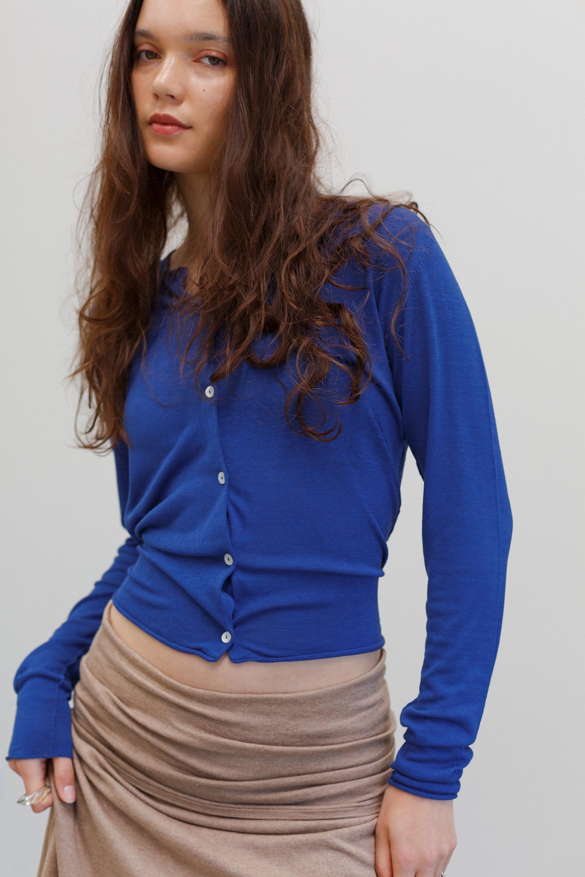 Chimes Silk Cardigan - Azura