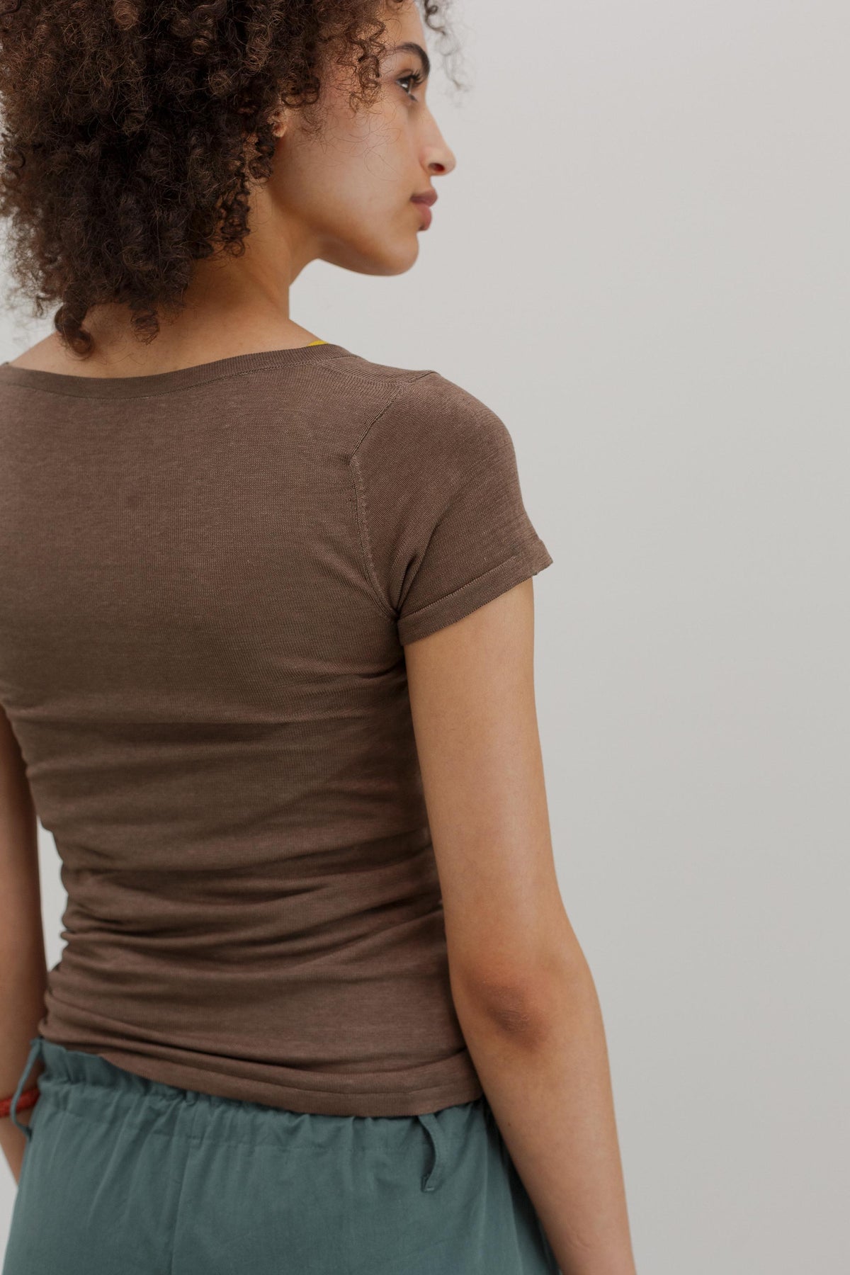 Pearl Silk Top - Mink