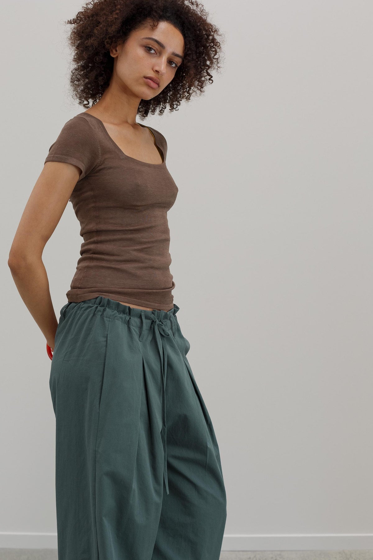 Pearl Silk Top - Mink