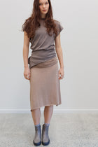 Sakita Silk Cashmere Peplum - Flaxen