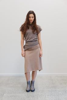 Sakita Silk Cashmere Peplum - Flaxen