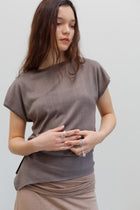 Sakita Silk Cashmere Peplum - Flaxen