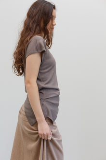 Sakita Silk Cashmere Peplum - Flaxen