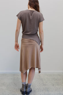 Marlo Silk Cotton Cashmere Skirt - Mink