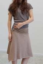 Marlo Silk Cotton Cashmere Skirt - Mink