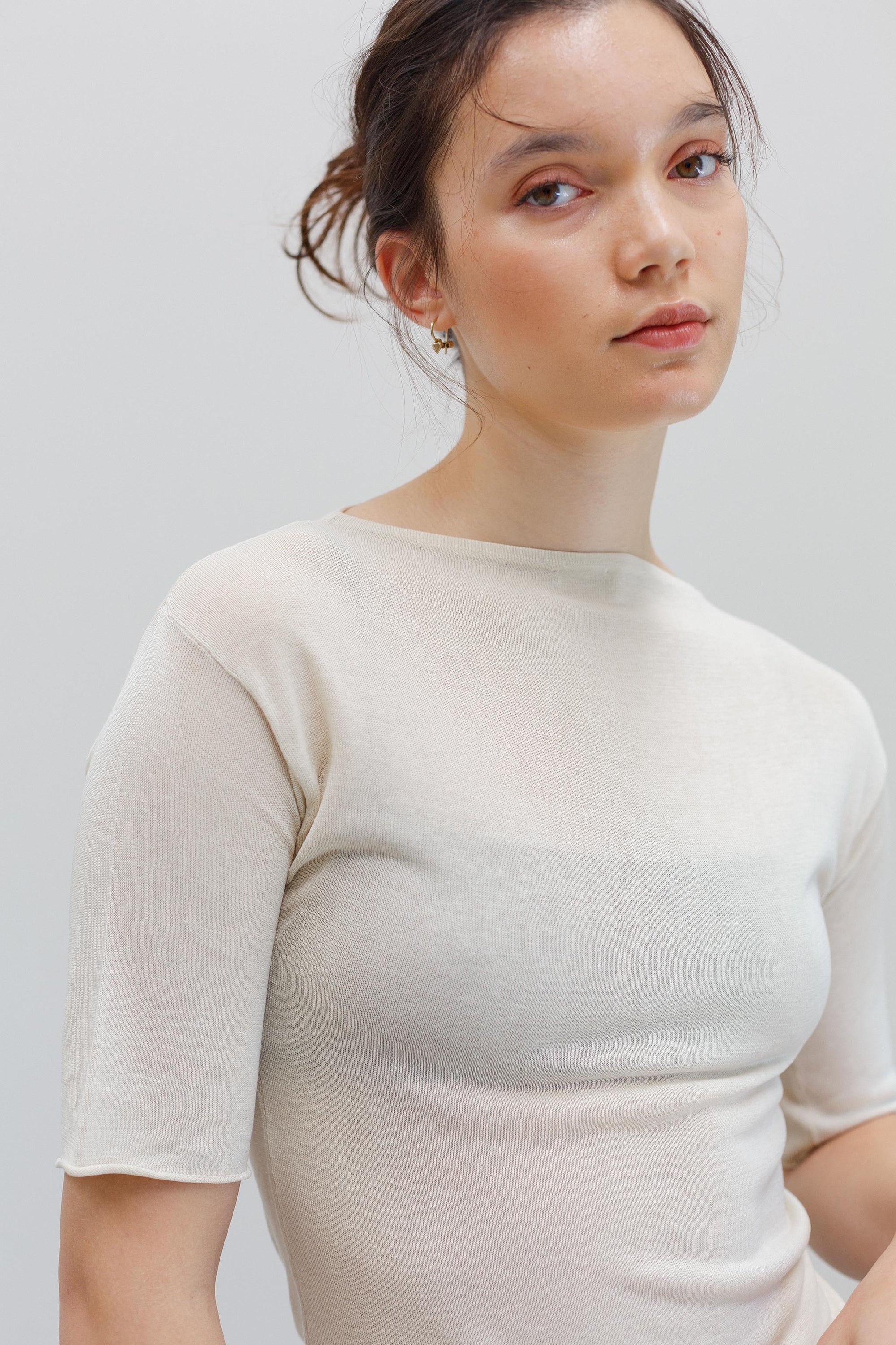 Onure Silk Tee - Shell