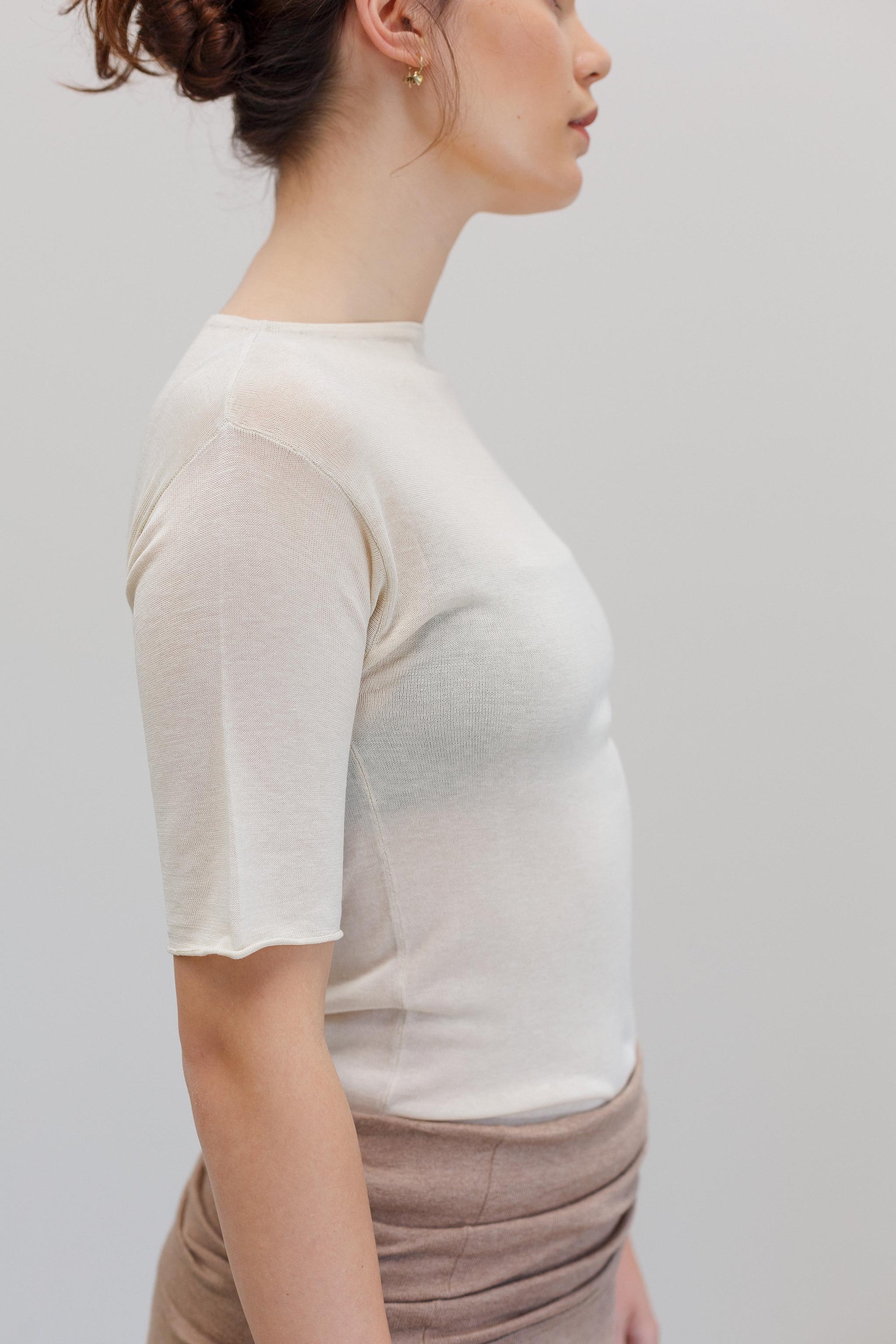 Onure Silk Tee - Shell