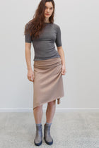 Marlo Silk Cotton Cashmere Skirt - Mink