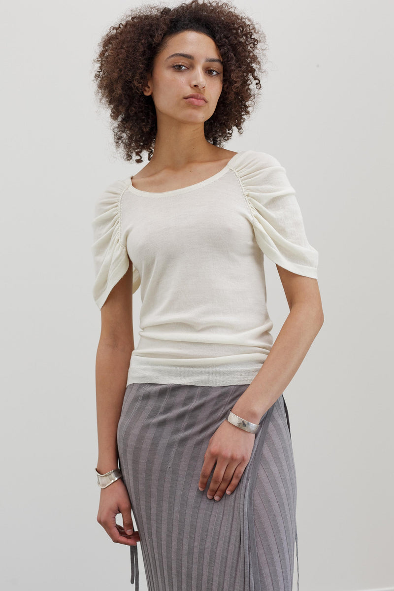 Lume Fine Merino Top - Alabaster