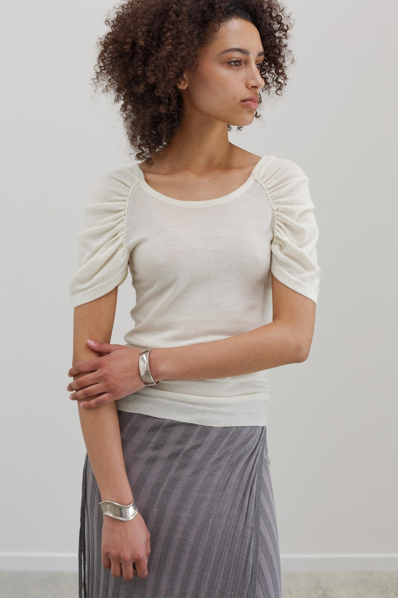 Lume Fine Merino Top - Alabaster