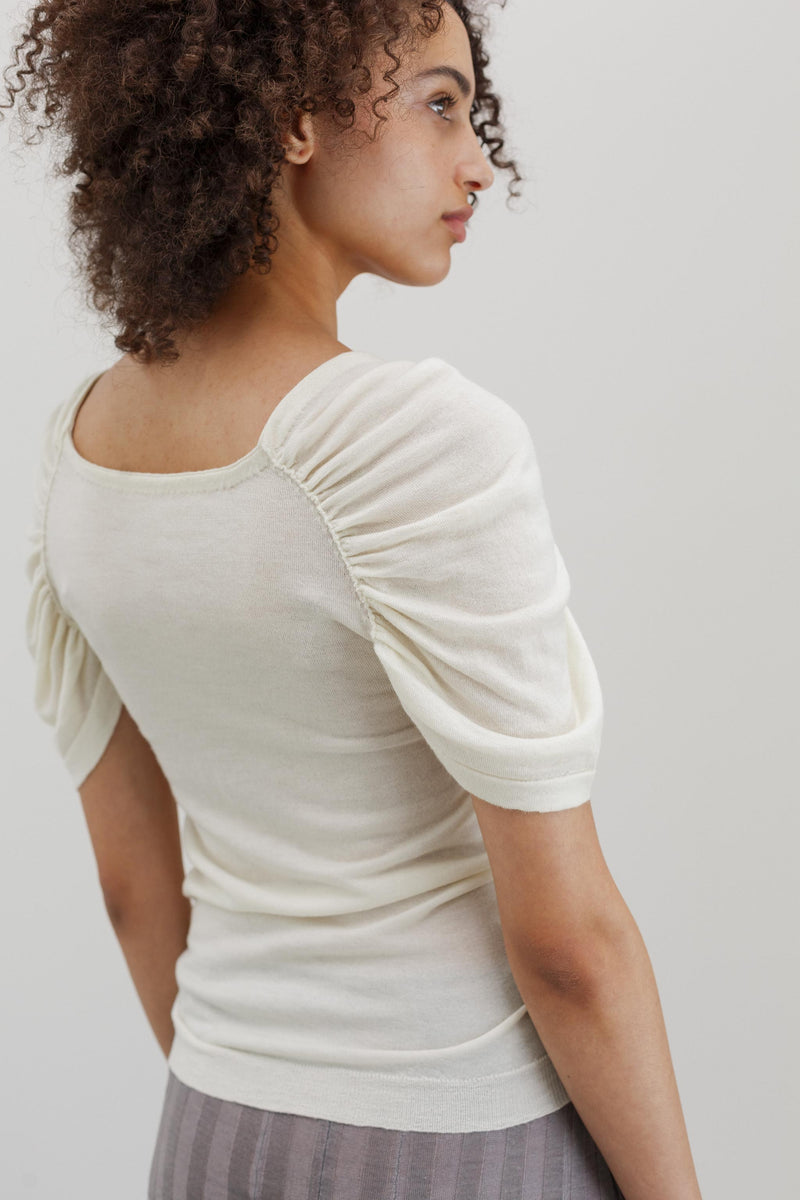 Lume Fine Merino Top - Alabaster