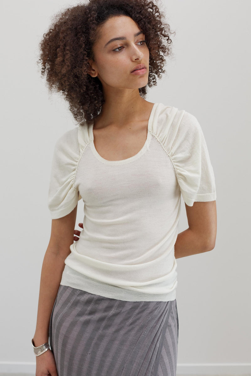 Lume Fine Merino Top - Alabaster