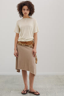 Mink Silk Embroidery Top - Shell