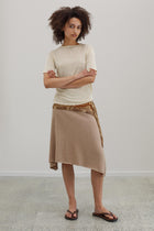 Mink Silk Embroidery Top - Shell