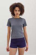 Waves Cashmere Cotton Shorts - Violetta