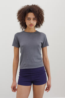 Waves Cashmere Cotton Shorts - Violetta