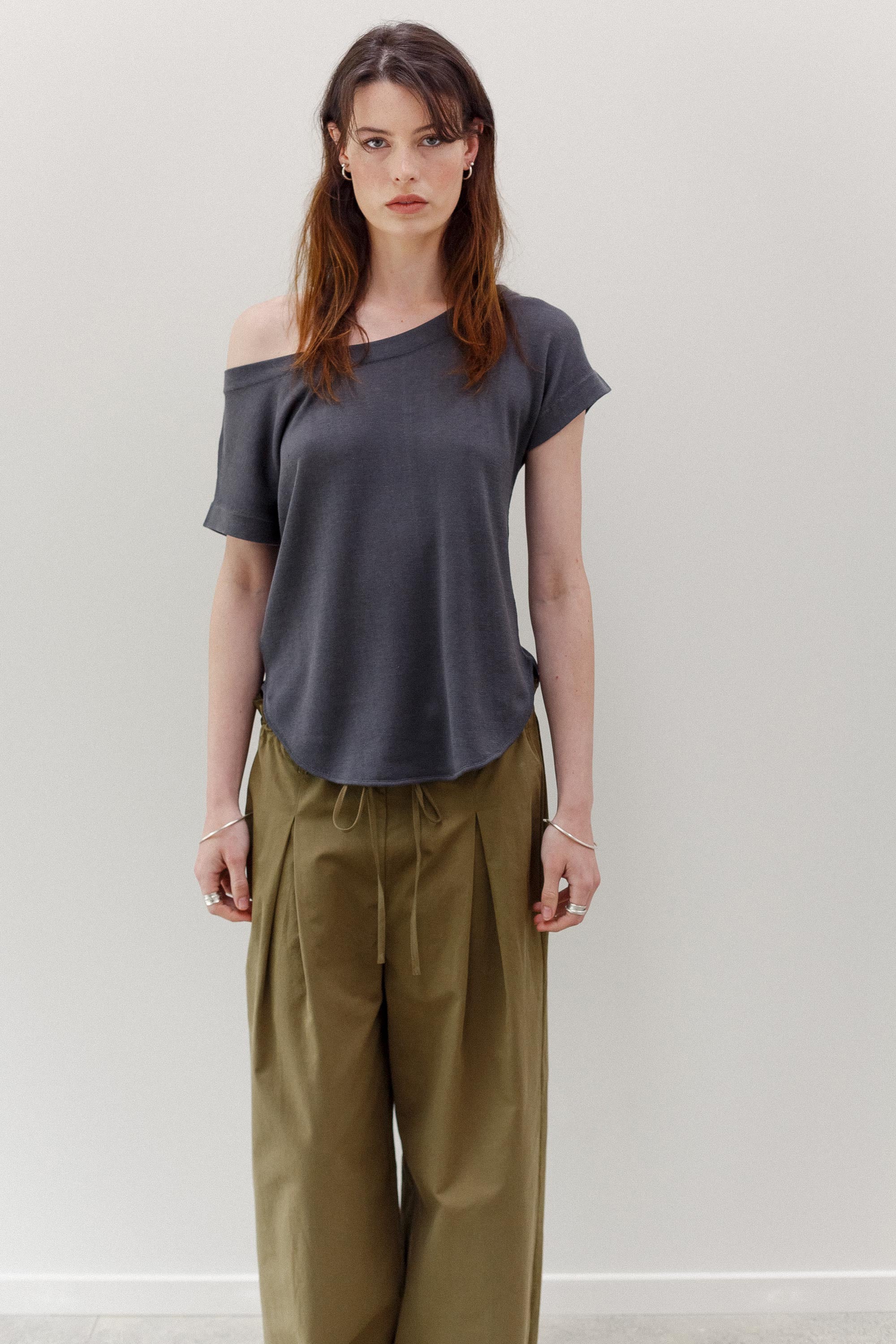 Balette Silk Cotton Top - Shadow