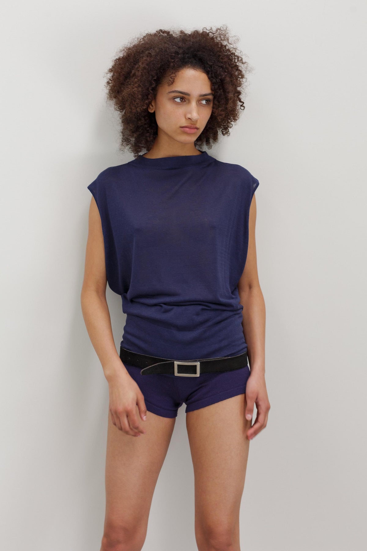 Waves Cashmere Cotton Shorts - Violetta
