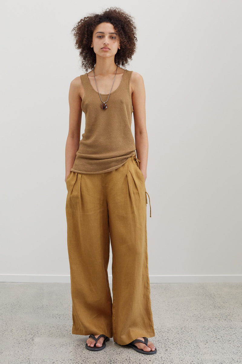 Amore Linen Top - Mink