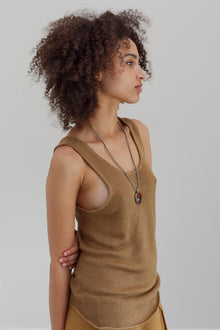 Amore Linen Top - Mink