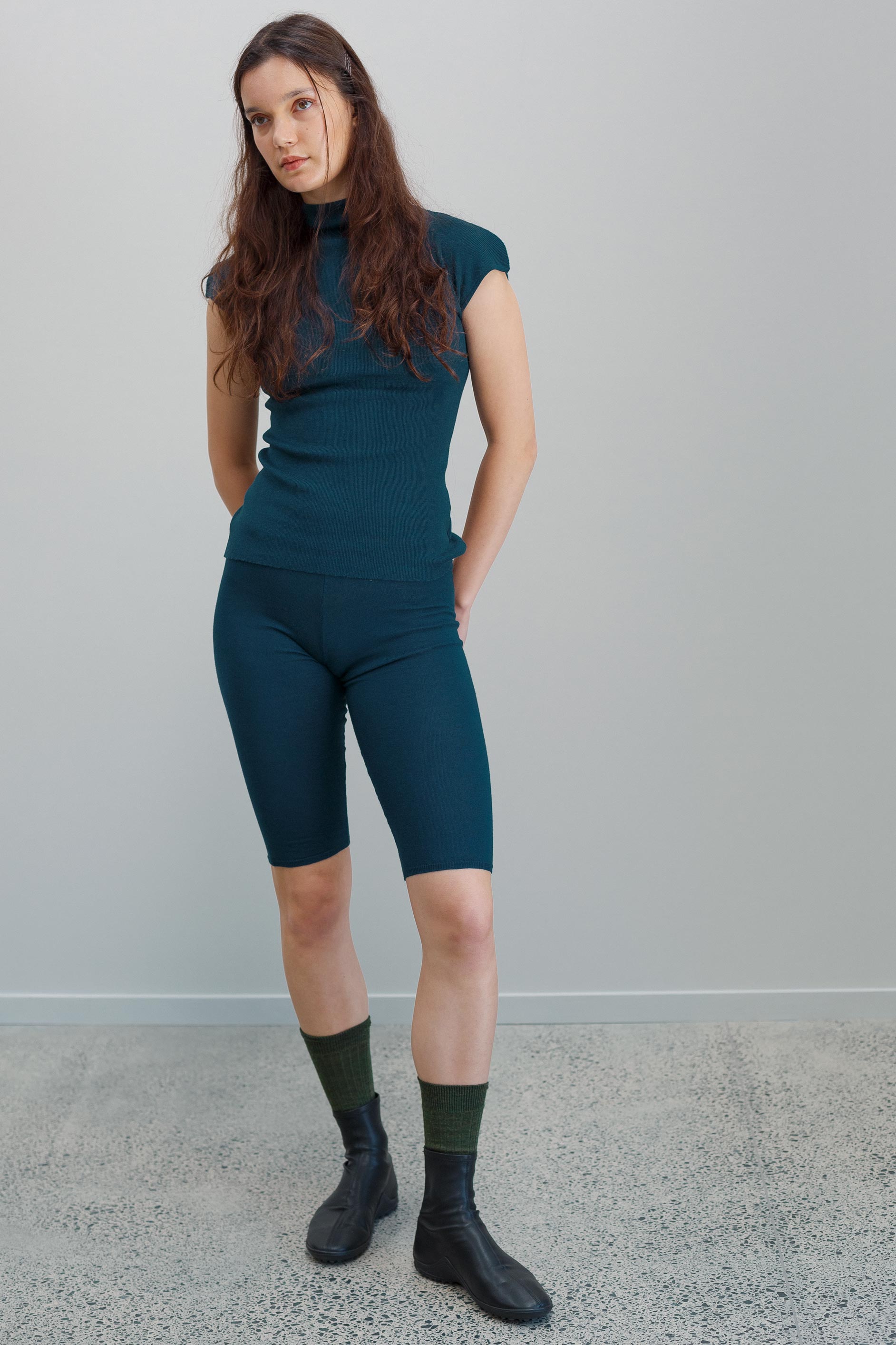 Audrey Silk Cashmere Top - Viridian