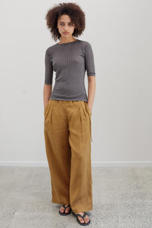 Veins Silk Top - Grey