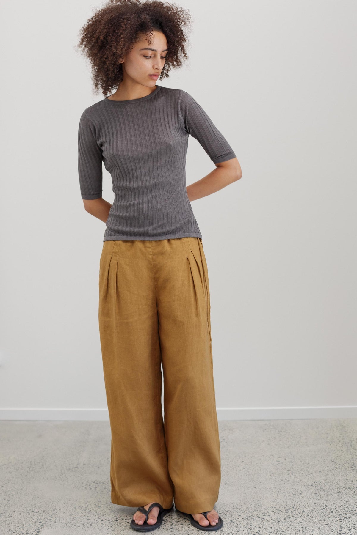 Yudi Linen Pants - Sunstone