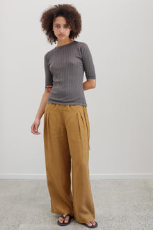 Veins Silk Top - Grey