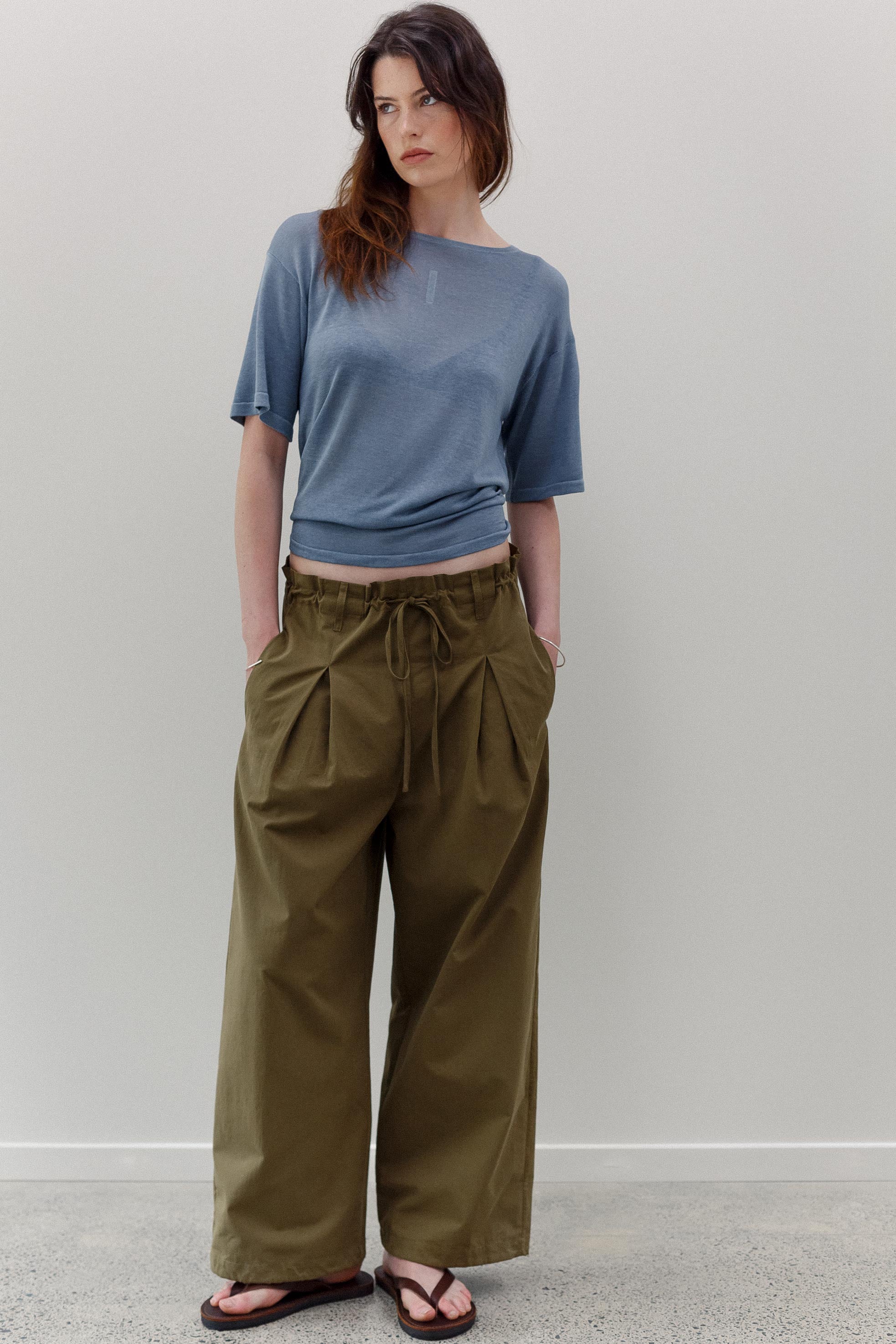 Jaker Cotton Pants - Green Tea