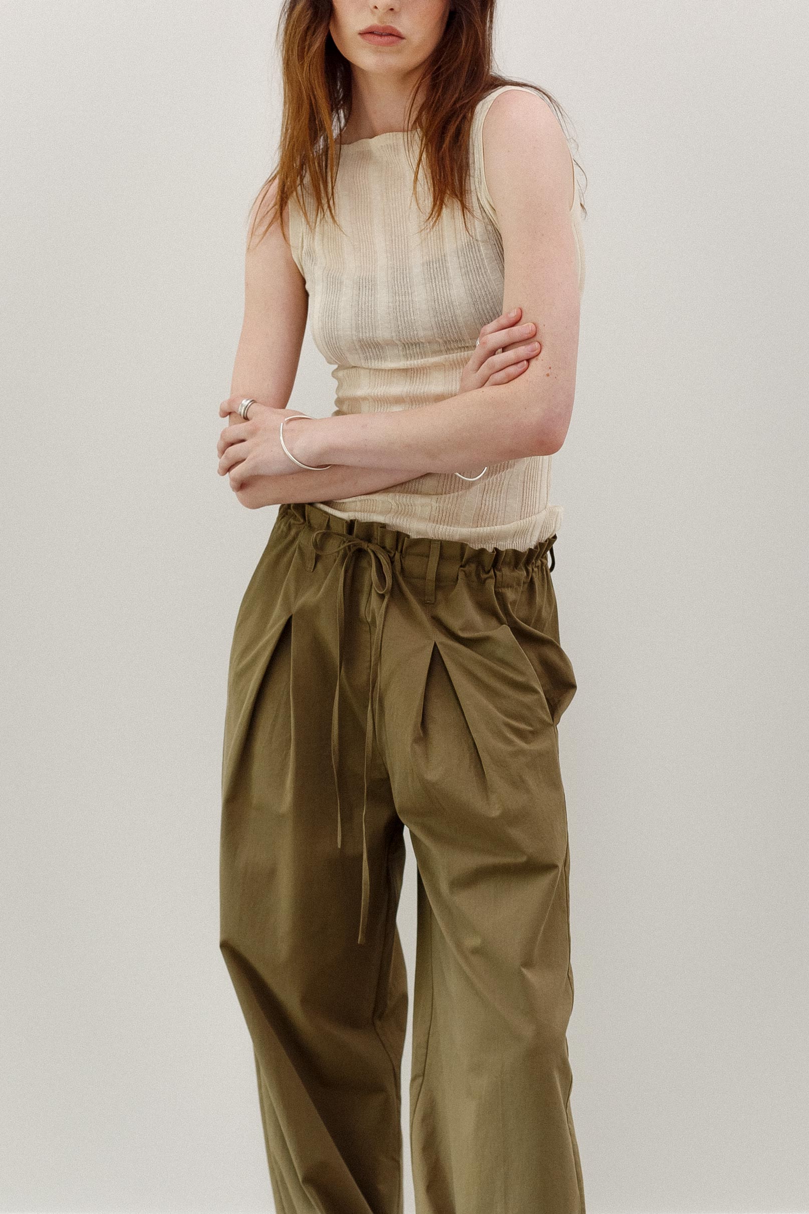 Jaker Cotton Pants - Green Tea