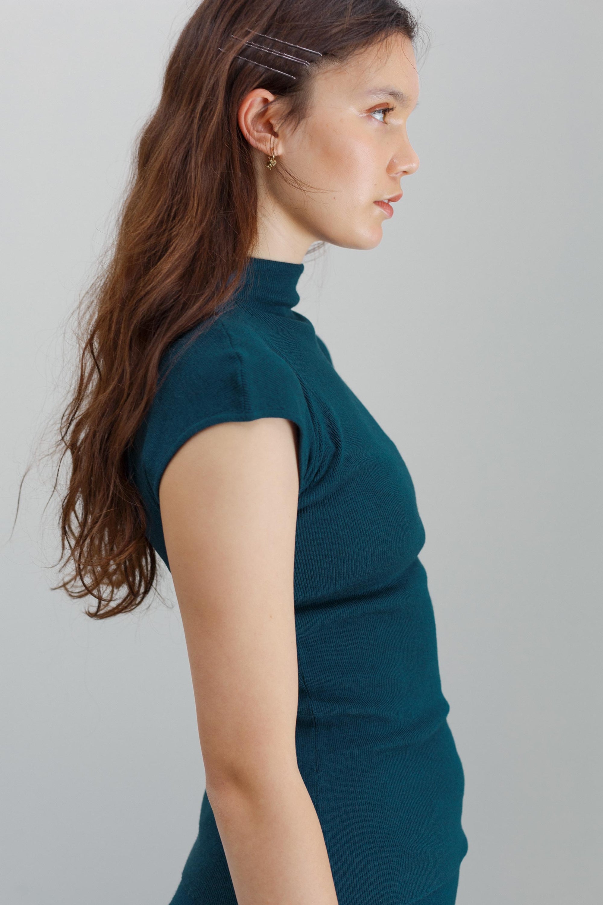 Audrey Silk Cashmere Top - Viridian