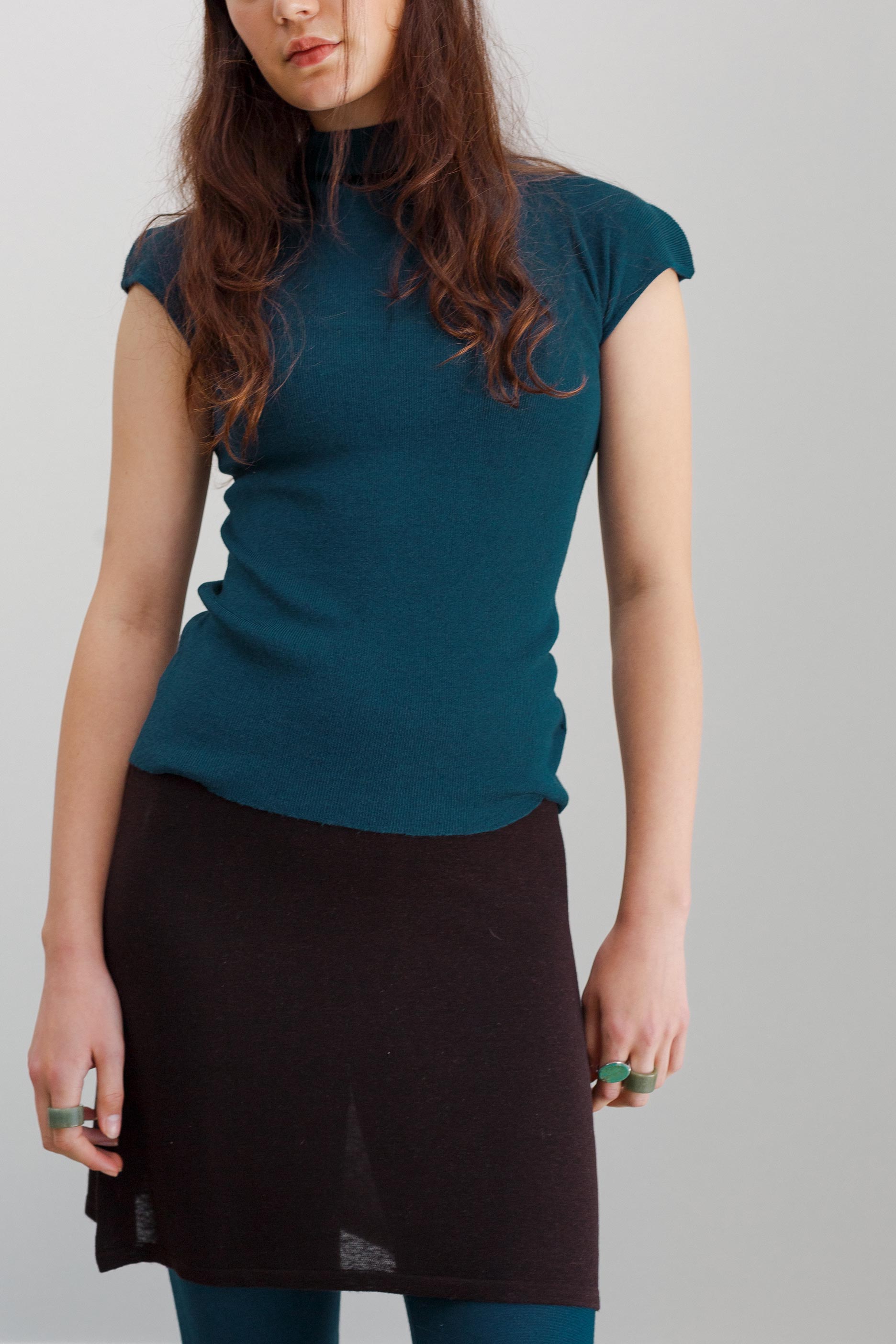 Audrey Silk Cashmere Top - Viridian