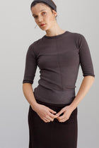 Josephine Merino Top - Dark Merengo
