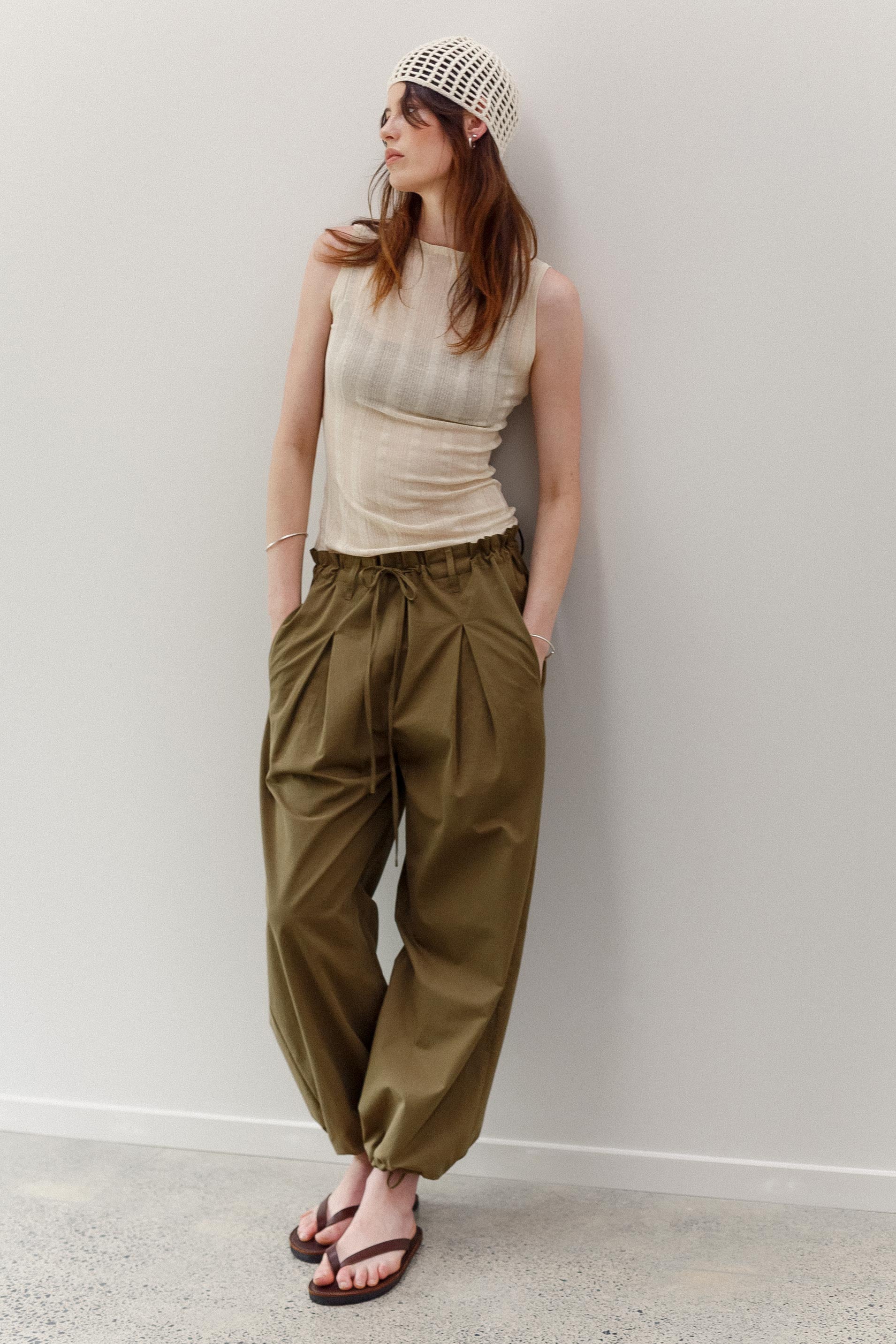 Jaker Cotton Pants - Green Tea