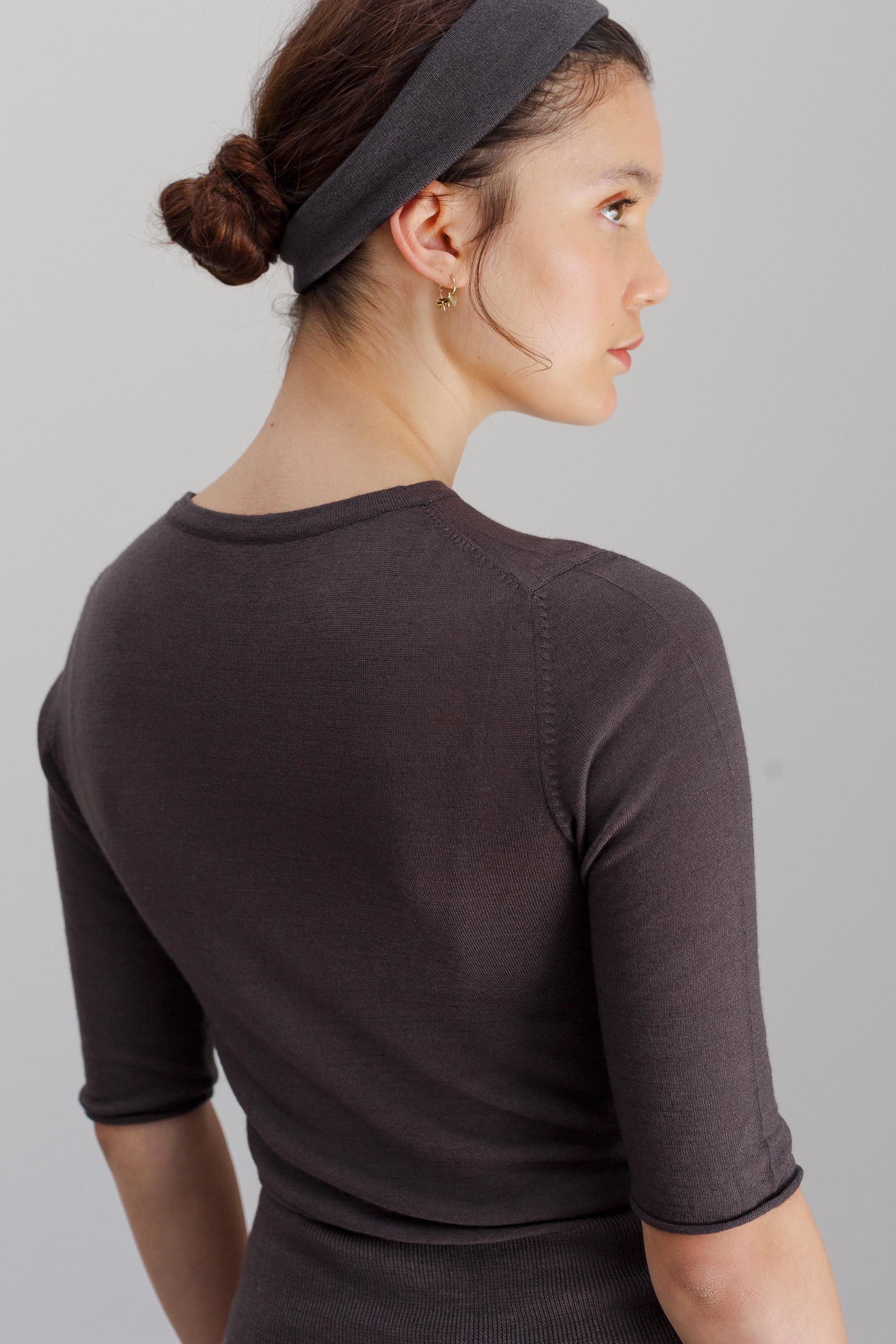 Josephine Merino Top - Dark Merengo