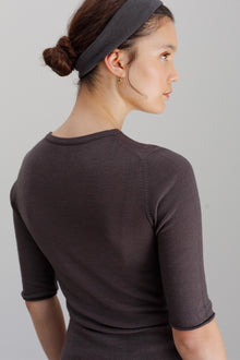 Josephine Merino Top - Dark Merengo