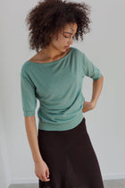Gala Organic Cotton Top - Eucalyptus