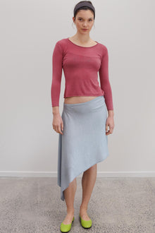 Fleur Organic Cotton Bamboo Skirt - Arctic