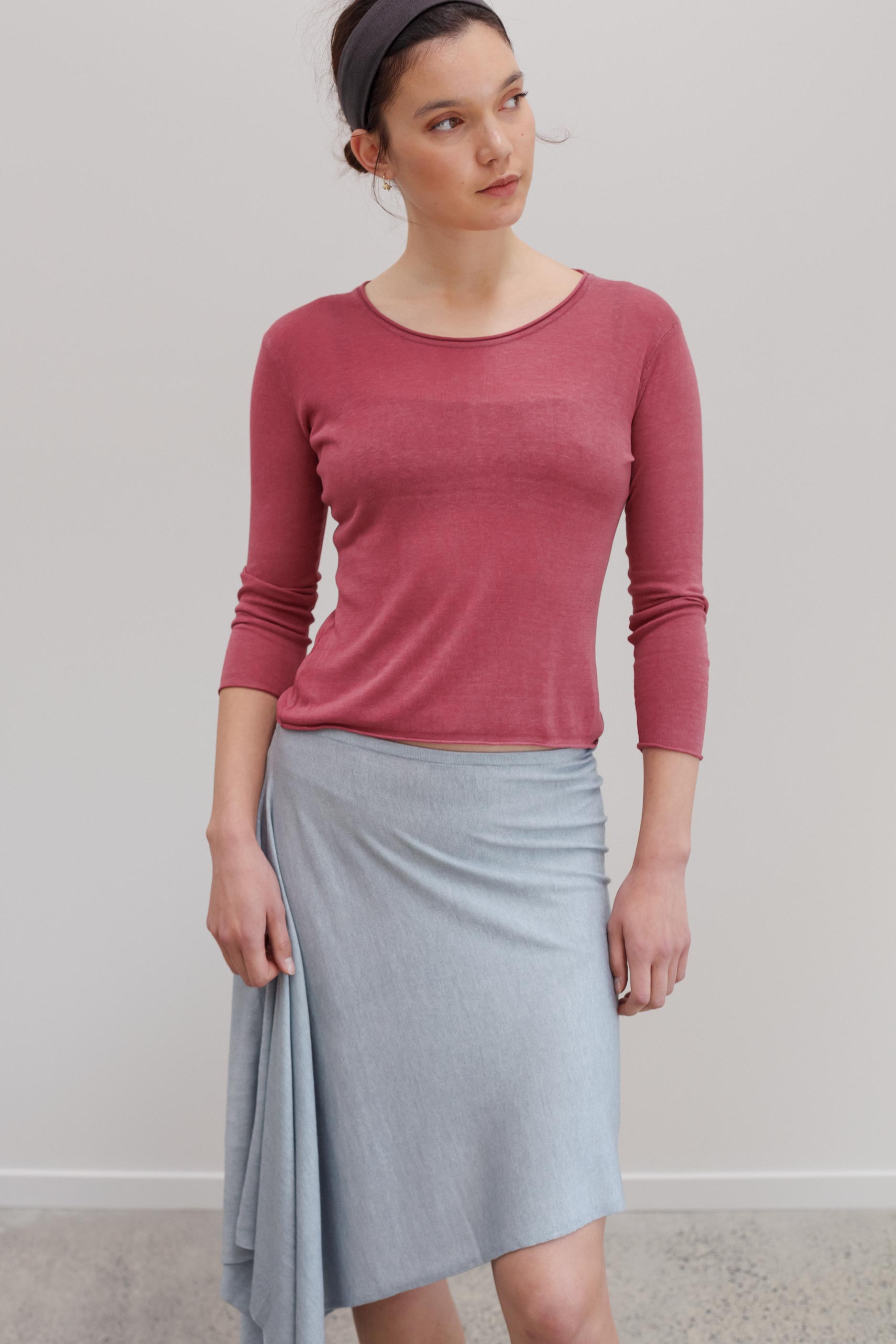 Fleur Organic Cotton Bamboo Skirt - Arctic