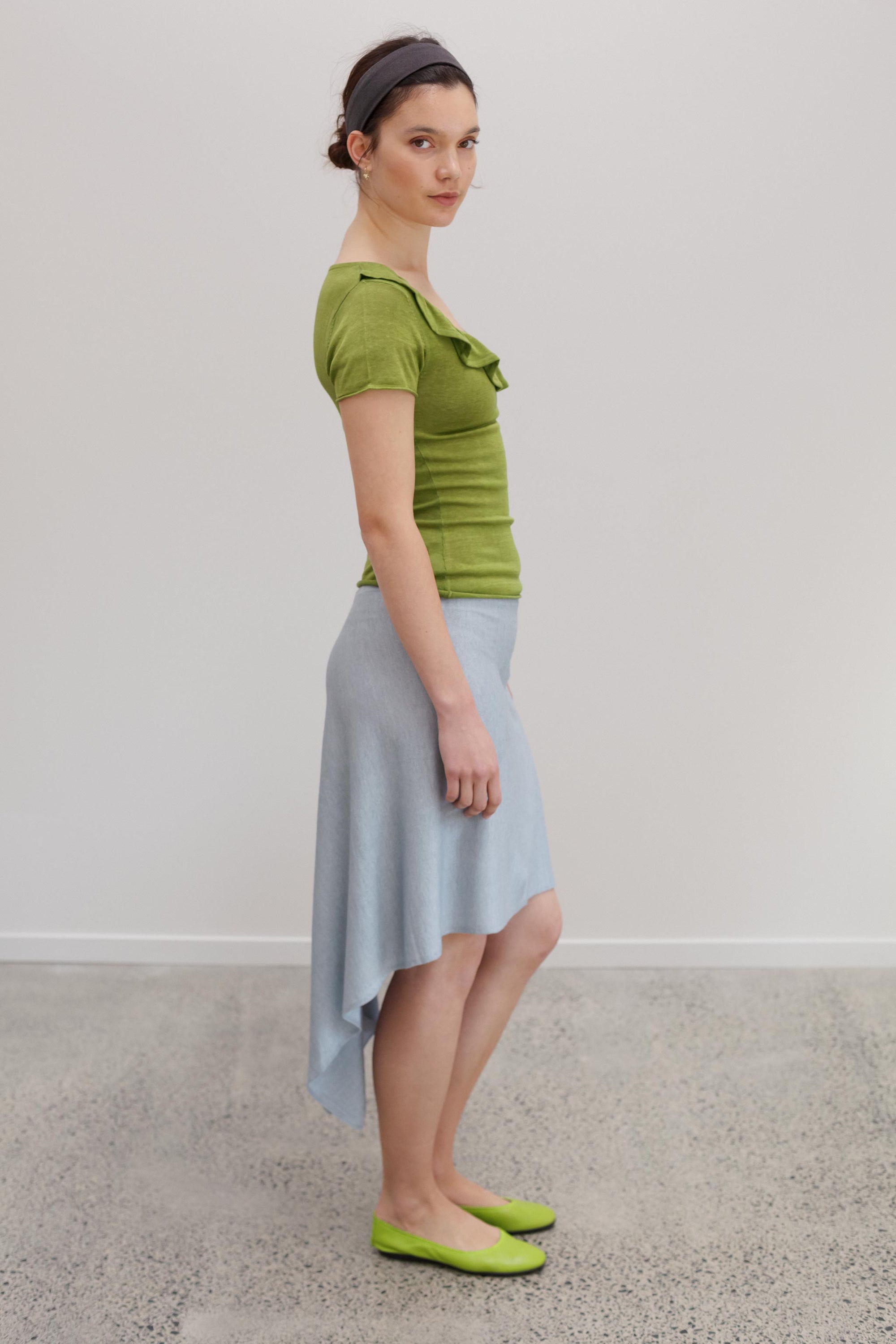 Fleur Organic Cotton Bamboo Skirt - Arctic