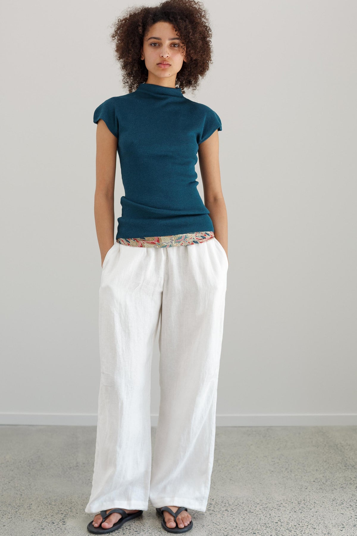 Ming Linen Pants - White