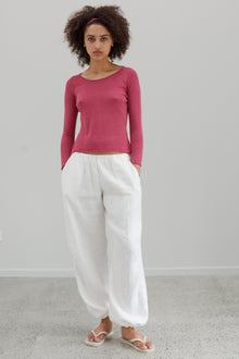 Ming Linen Pants - White