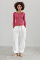 Ming Linen Pants - White
