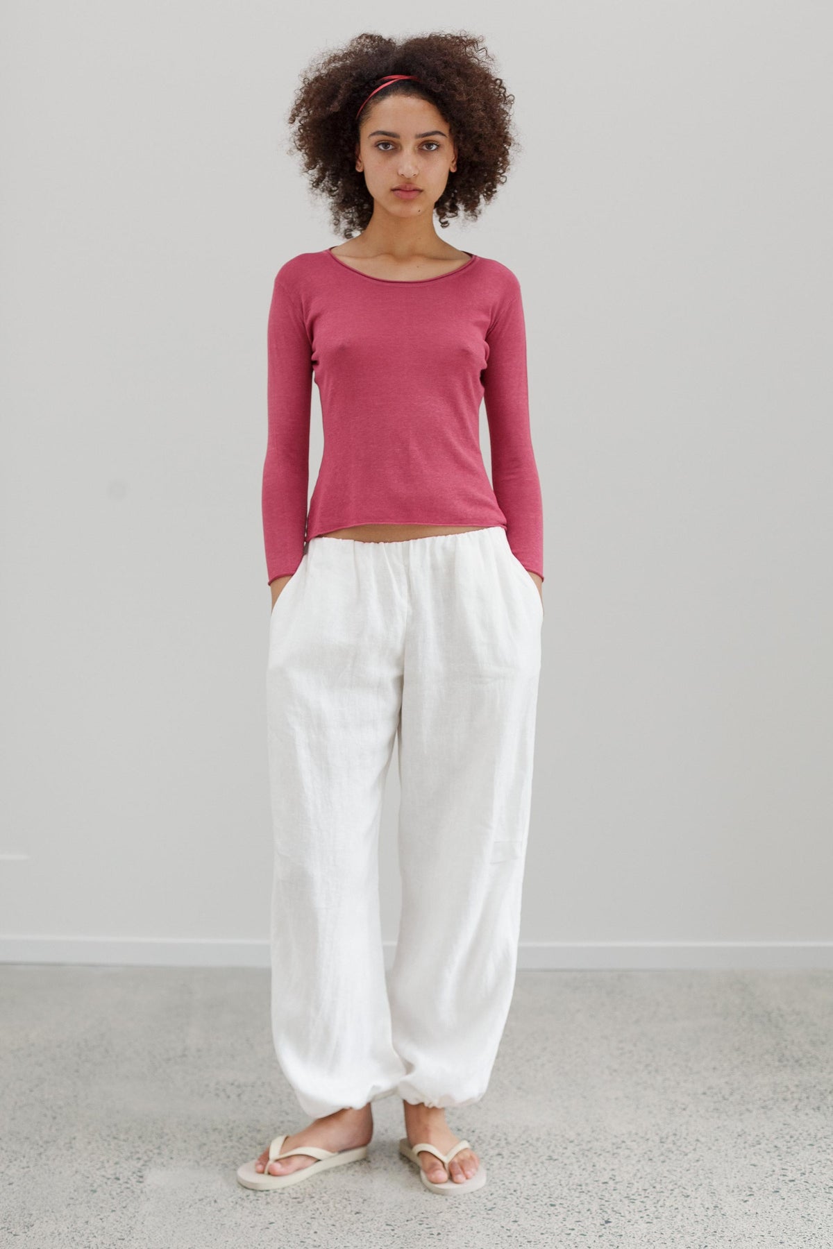 Ming Linen Pants - White