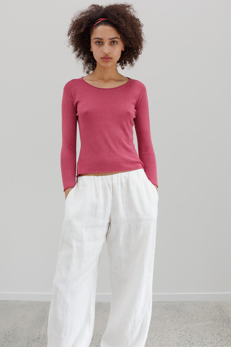 Solene Silk Top - Rubelle