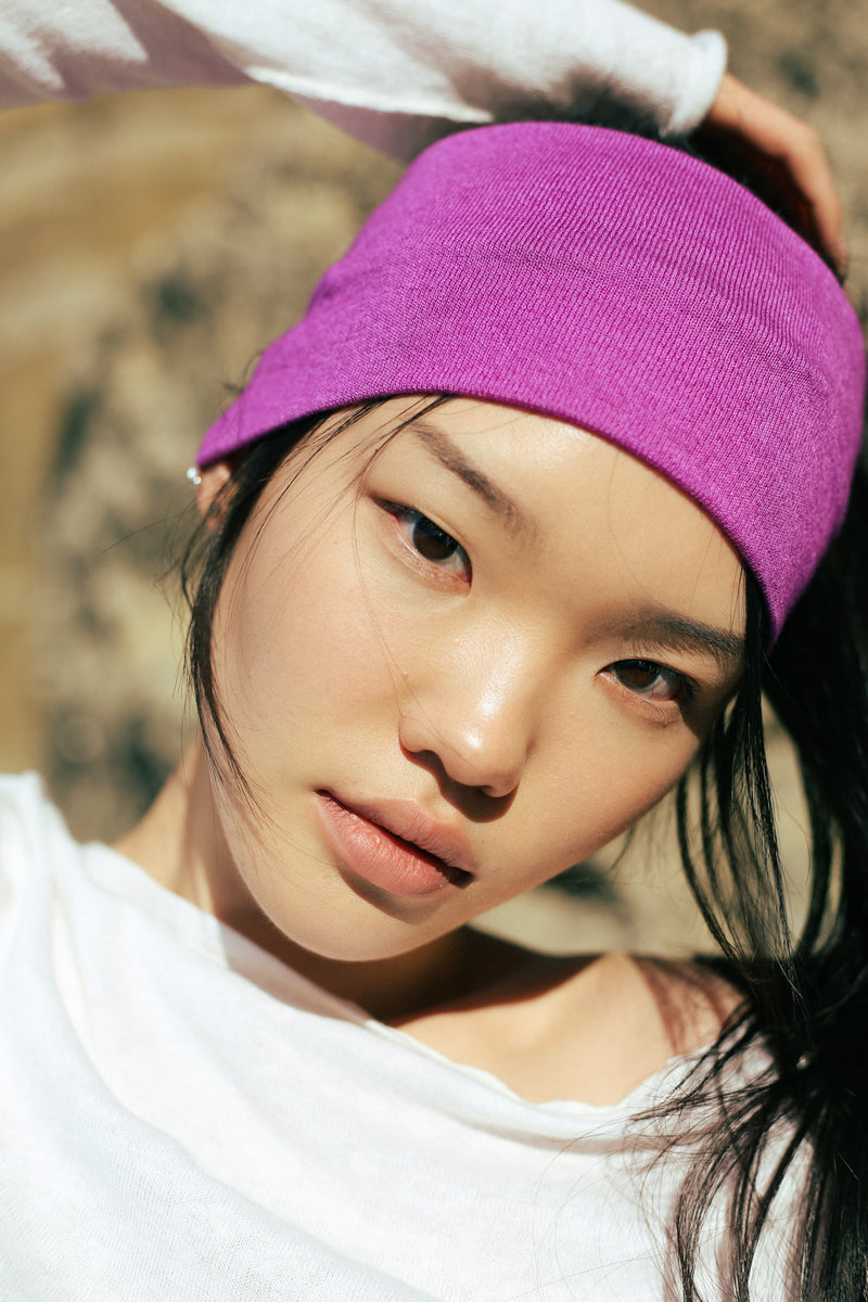 Rei Silk Cashmere Band - Deep Lilac